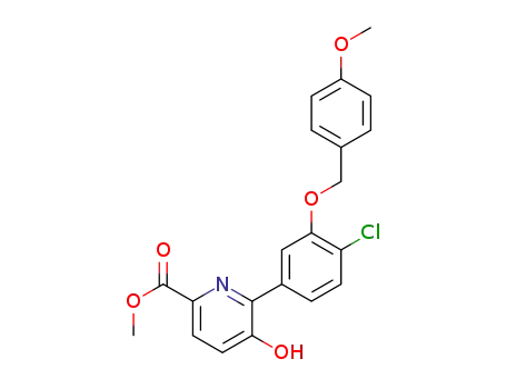 methyl 6-[3-[(4-methoxybenzyl)oxy]-4-chlorophenyl]-5-hydroxypyridine-2-carboxylate