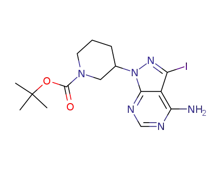 tert-butyl 3-(4-amino-3-iodo-1H-pyrazolo[3,4-d]pyrimidin-1-yl)-piperidine-1-carboxylate