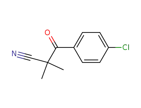 Molecular Structure of 118362-76-8 (3-(4-chlorophenyl)-2,2-dimethyl-3-oxopropanenitrile)