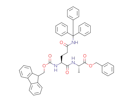 Molecular Structure of 1381868-47-8 (Fmoc-Gln(Trt)-Ala-OBzl ester)