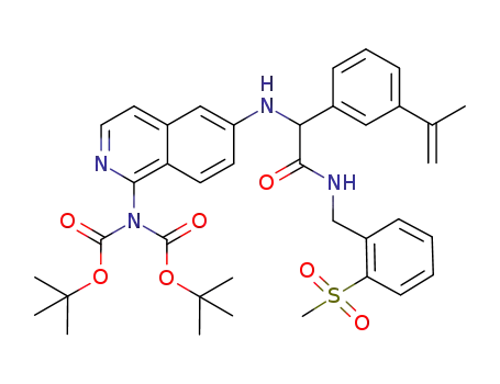 N-(2-(methylsulfonyl)benzyl)-2-(1-(di-tert-butoxycarbonylamino)isoquinolin-6-ylamino)-2-(3-(prop-1-en-2-yl)phenyl)acetamide