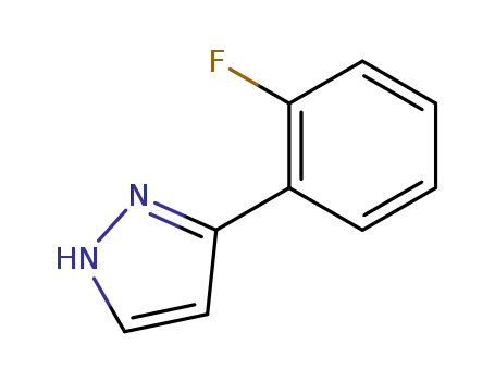 Molecular Structure of 149739-32-2 (1H-Pyrazole,3-(2-fluorophenyl)-(9CI))