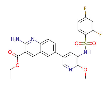 ethyl 2-amino-6-(5-{[(2,4-fifluorophenyl)sulfonyl]amino}-6-methoxypyridin-3-yl)quinoline-3-carboxylate