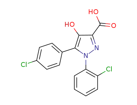 1H-Pyrazole-3-carboxylic acid,
1-(2-chlorophenyl)-5-(4-chlorophenyl)-4-hydroxy-