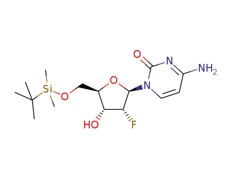 Molecular Structure of 1246253-27-9 (2'-deoxy-2'-fluoro-5'-O-TBDMS-cytidine)