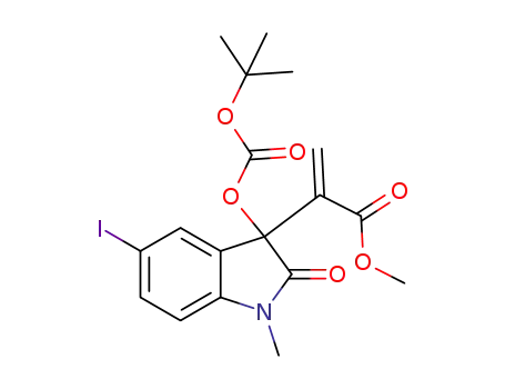 methyl 2-(3-((tert-butoxycarbonyl)oxy)-5-iodo-1-methyl-2-oxoindolin-3-yl)acrylate