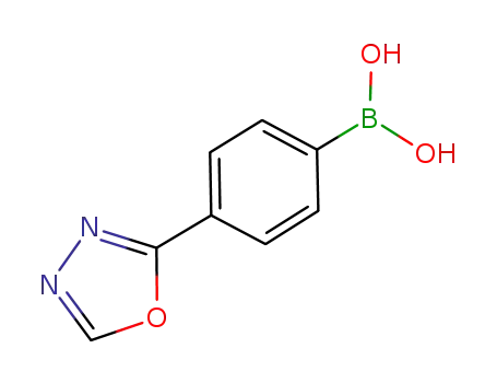 Molecular Structure of 276694-22-5 ([4-(1,3,4-OXADIAZOL-2-YL)PHENYL]BORONIC ACID)