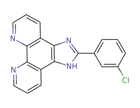 Molecular Structure of 215601-94-8 (2-(3-chlorophenyl)iMidazole[4,5f][1,10]phenanthroline)
