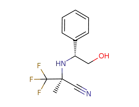 (2S)-3,3,3-trifluoro-2-((1R)-2-hydroxy-1-phenyl-ethylamino)-2-methylpropionitrile