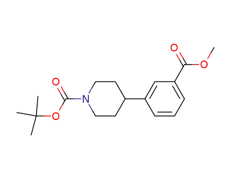 Molecular Structure of 1016980-41-8 (tert-butyl 4-(3-(methoxycarbonyl)phenyl)piperidine-1-carboxylate)