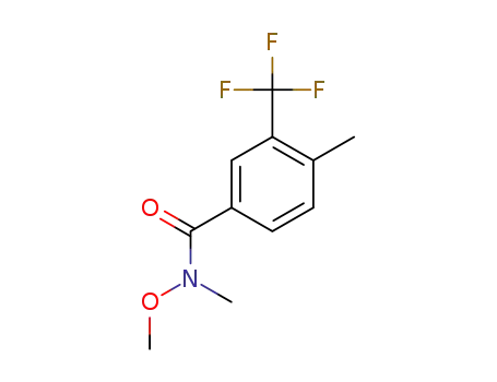 Molecular Structure of 1173793-77-5 (N-methoxy-N,4-dimethyl-3-(trifluoromethyl)benzamide)