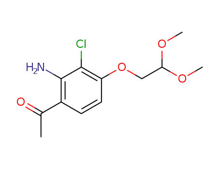 Molecular Structure of 1098189-01-5 (1-[2-amino-3-chloro-4-(2,2-dimethoxy-ethoxy)-phenyl]-ethanone)