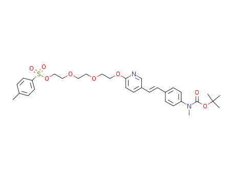(E)-2-[2-[2-[5-[4-[tert-butoxycarbonyl[methyl]amino]styryl]pyridine-2-yloxy]ethoxy]ethoxy]ethyl 4-methylbenzenesulfonate