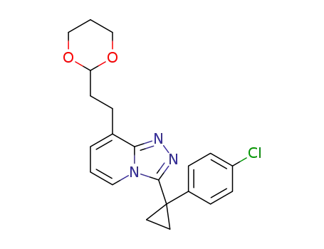 8-(2-(1,3-dioxan-2-yl)ethyl)-3-(1-(4-chlorophenyl)cyclopropyl)-[1,2,4]triazolo[4,3-a]pyridine