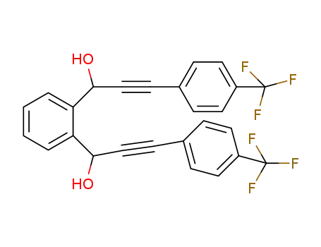 Molecular Structure of 1415646-42-2 (1,1'-(1,2-phenylene)bis(3-(4-(trifluoromethyl)phenyl)prop-2-yn-1-ol))