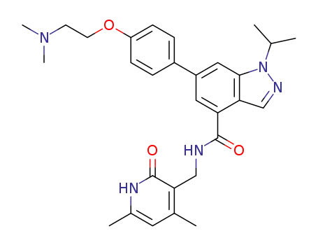 N-((4,6-dimethyl-2-oxo-1,2-dihydropyridin-3-yl)methyl)-6-(4-(2-(dimethylamino)ethoxy)phenyl)-1-isopropyl-1H-indazole-4-carboxamide