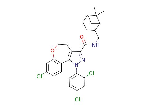 8-chloro-1-(2,4-dichlorophenyl)-N-(6,6-dimethyl-bicyclo[3.1.1]hept-2-yl-methyl)-4,5-dihydrobenzo-1H-6-oxa-cyclohepta[1,2-c]pyrazole-3-carboxamide