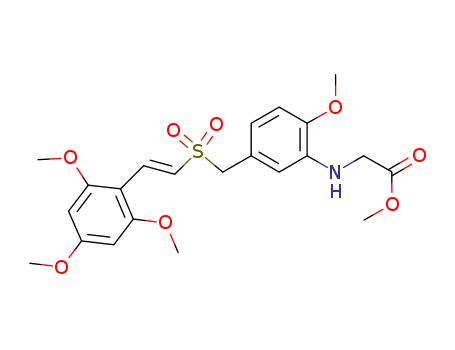 (E)-methyl 2-((2-methoxy-5-(((2,4,6-trimethoxystyryl)sulfonyl)methyl)phenyl)amino)acetate