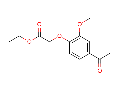 Molecular Structure of 169818-25-1 (Acetic acid, (4-acetyl-2-methoxyphenoxy)-, ethyl ester)