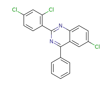 Molecular Structure of 1257084-13-1 (6-chloro-2-(2,4-dichlorophenyl)-4-phenylquinazoline)