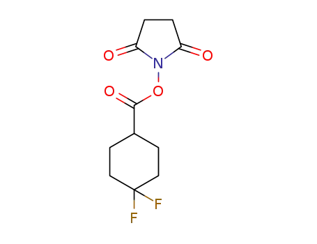 Molecular Structure of 1369515-34-3 (2,5-dioxopyrrolidin-1-yl 4,4-difluorocyclohexanecarboxylate)