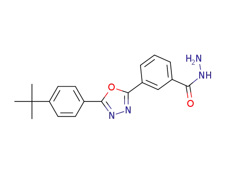 Molecular Structure of 1169389-62-1 (3-(5-(4-tert-butylphenyl)-1,3,4-oxadiazol-2-yl)benzohydrazide)