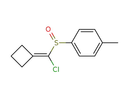 Molecular Structure of 854139-13-2 (1-[chloro(p-tolylsulfinyl)methylidene]cyclobutane)
