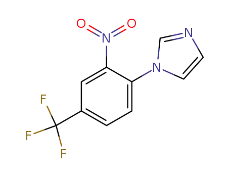 Molecular Structure of 25373-61-9 (1-[2-nitro-4-(trifluoromethyl)phenyl]-1H-imidazole)