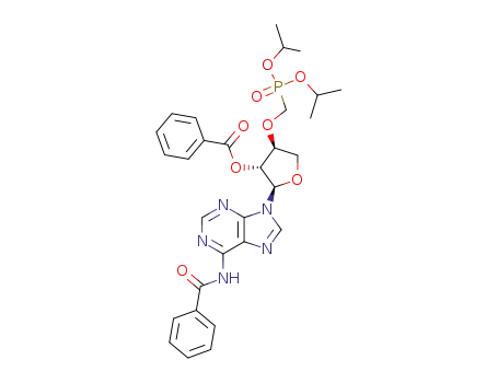1'α-(N<sup>6</sup>-benzoyladenin-9-yl)-2'-O-benzoyl-3'-O-diisopropyl-phosphonomethyl-L-threose