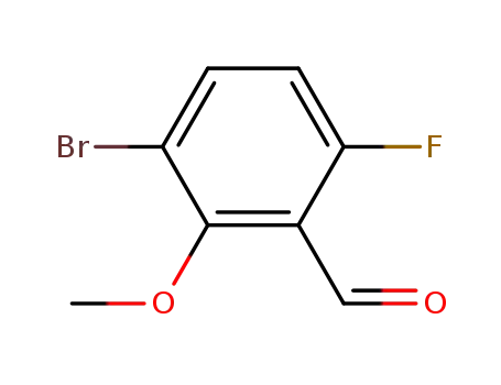 Molecular Structure of 473416-74-9 (3-bromo-6-fluoro-2-methoxybenzaldehyde)