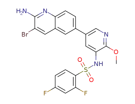 N-[5-(2-amino-3-bromo-6-quinolinyl)-2-(methyloxy)-3-pyridinyl]-2,4-difluorobenzenesulfonamide