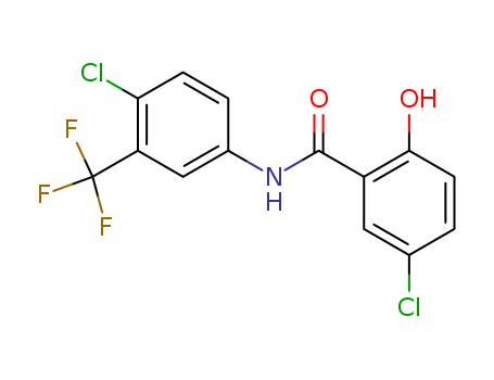 Benzamide, 5-chloro-N-[4-chloro-3-(trifluoromethyl)phenyl]-2-hydroxy-