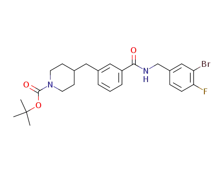 1,1-dimethylethyl 4-{[3-({[(3-bromo-4-fluorophenyl)methyl]amino}carbonyl)phenyl]methyl}-1-piperidinecarboxylate