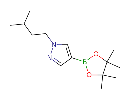 Molecular Structure of 777063-41-9 (1-(3-METHYLBUTYL)-1H-PYRAZOLE-4-BORONIC ACID, PINACOL ESTER)