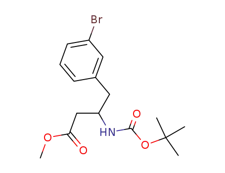 Benzenebutanoic acid,
3-bromo-b-[[(1,1-dimethylethoxy)carbonyl]amino]-, methyl ester