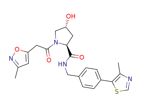 (2S,4R)-4-hydroxy-1-(2-(3-methylisoxazol-5-yl)acetyl)-N-(4-(4-methylthiazol-5-yl)benzyl)pyrrolidine-2-carboxamide