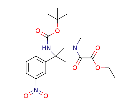 rac-N-[2-tert-butoxycarbonylamino-2-(3-nitro-phenyl)-propyl]-N-methyl-oxalamic acid ethyl ester