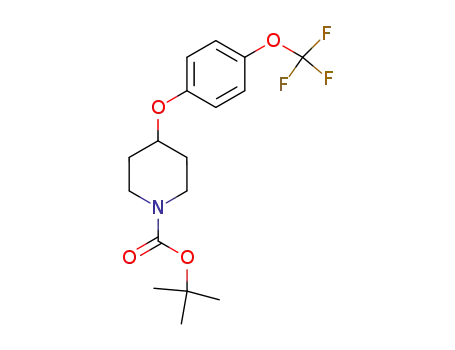 Molecular Structure of 287952-66-3 (1-Piperidinecarboxylicacid, 4-[4-(trifluoromethoxy)phenoxy]-,1,1-dimethylethyl ester)