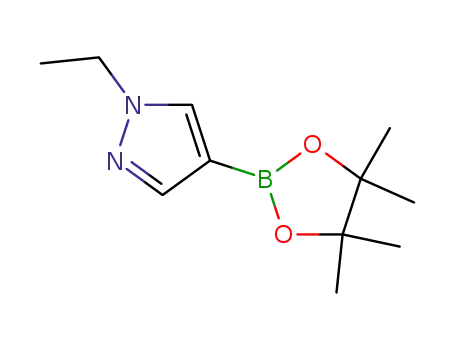 Molecular Structure of 847818-70-6 (1-Ethyl-1H-pyrazole-4-boronic acid, pinacol ester)