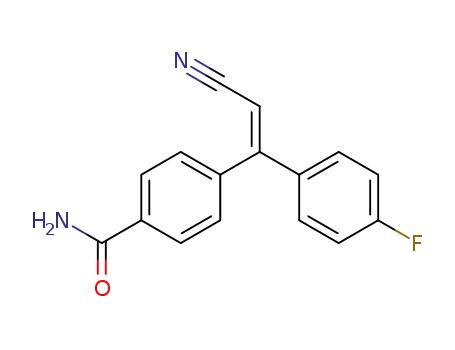 Benzamide, 4-[(1E)-2-cyano-1-(4-fluorophenyl)ethenyl]-