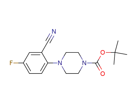 4-(2-cyano-4-fluoro-phenyl)-piperazine-1-carboxylic acid tert-butyl ester