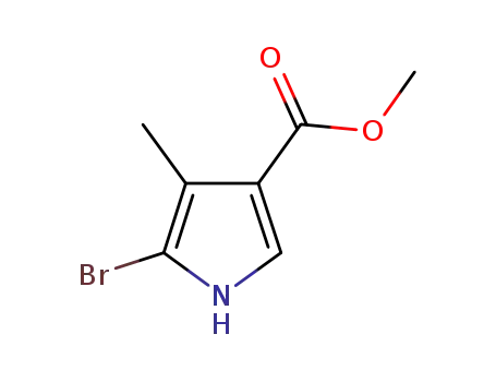 Molecular Structure of 881674-29-9 (1H-Pyrrole-3-carboxylic acid, 5-bromo-4-methyl-, methyl ester)