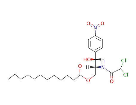 Molecular Structure of 16255-46-2 ((2R,3R)-2-[(dichloroacetyl)amino]-3-hydroxy-3-(4-nitrophenyl)propyl laurate)
