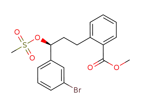 Molecular Structure of 1015076-81-9 ((S)-methyl 2-(3-(3-bromophenyl)-3-methylsulfonyloxypropyl)benzoate)