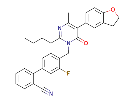 4'-{[2-butyl-5-(2,3-dihydro-1-benzofuran-5-yl)-4-methyl-6-oxopyrimidin-1(6H)-yl]methyl}-3'-fluorobiphenyl-2-carbonitrile