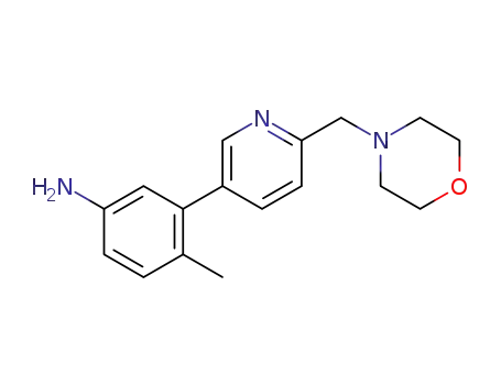 Molecular Structure of 1207877-85-7 (4-methyl-3-[6-(4-morpholinylmethyl)-3-pyridinyl]benzenamine)