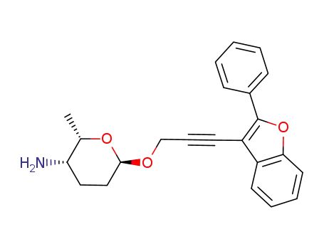 3-(2-phenyl-benzo[b]furan-3-yl)-prop-2-ynyl 4-amino-2,3,4,6-tetradeoxy-α-L-threo-hexopyranoside
