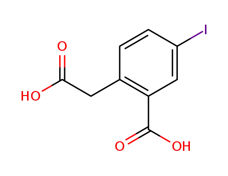 Molecular Structure of 423178-18-1 (2-(carboxymethyl)-5-iodobenzoic acid)