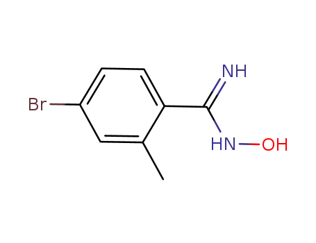 Molecular Structure of 635702-27-1 (4-BROMO-N-HYDROXY-2-METHYL-BENZAMIDINE)