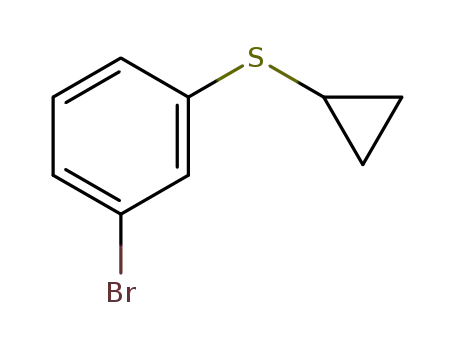 Molecular Structure of 1280786-81-3 ((3-Bromophenyl)(cyclopropyl)sulfane)